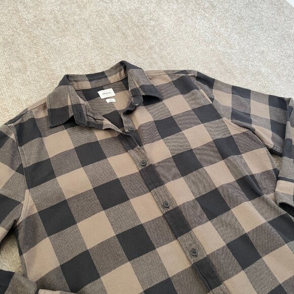 Aritzia Wilfred Free Sail Long Sleeve Button Up Flannel Shirt Top S - Picture 3 of 10